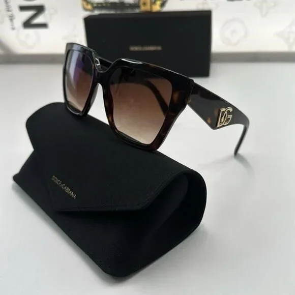 Dolce and Gabbana Brown Gradient Butterfly Ladies Sunglasses DG4438 502/13 55 Dolce and Gabbana Brown Gradient Butterfly Ladies Sunglasses  main image 2
